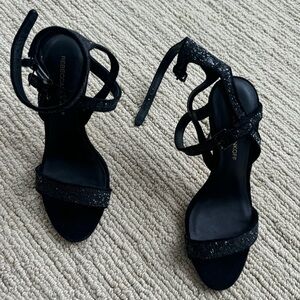 Rebecca Minkoff Black Sparkly Heels